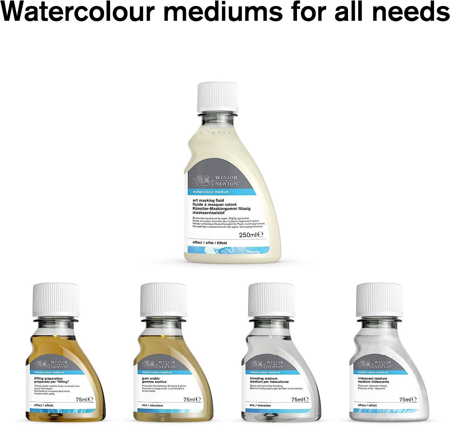 Winsor & Newton Watercolor Medium, Art Masking Fluid, 75ml (2.5oz) bottle,Yellow - Image 7